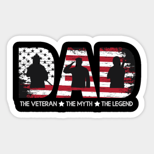 Dad Veterans Day Gift Dad American Flag Usa Gift Sticker